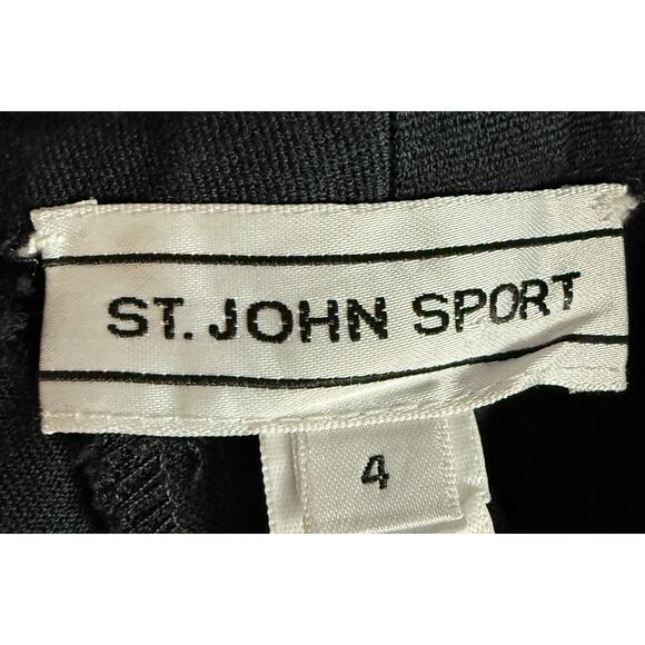 St John Sport Relaxed Fit Straight Leg Size 4 Gold Buttons Zipper Closure - Picture 3 of 10
